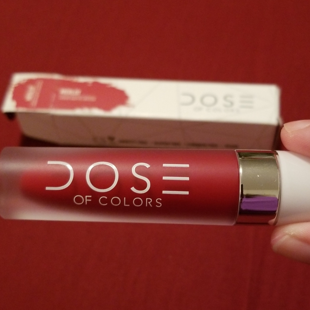 Dose of Colors liquid Matte Lipstick in Merlot